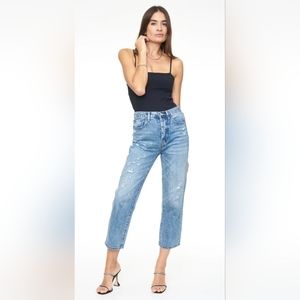 Pistola Cassie Super High Rise Straight Crop Jean in University Size 33 NWT!
